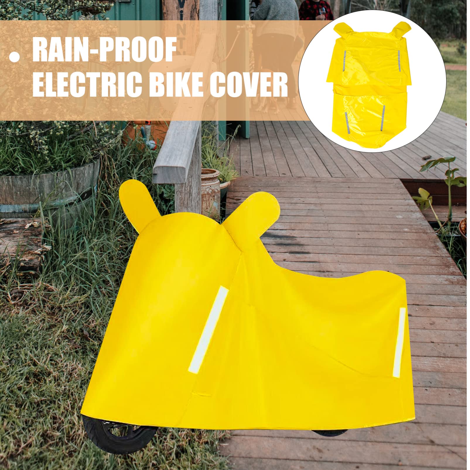 BESPORTBLE Motorradabdeckung Regenschutz 3XL aus Oxford Cloth Gelb