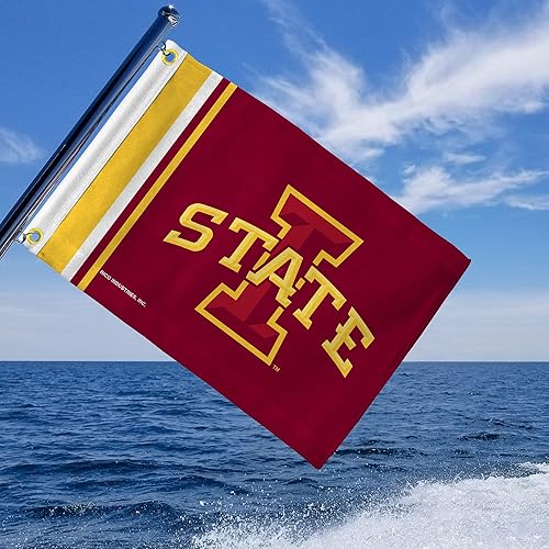 Miniatura 4 de Rico Industries NCAA Stripes - Bandera de utilidad de doble cara - Ideal para barcocarrito de golf, hogar, etc.