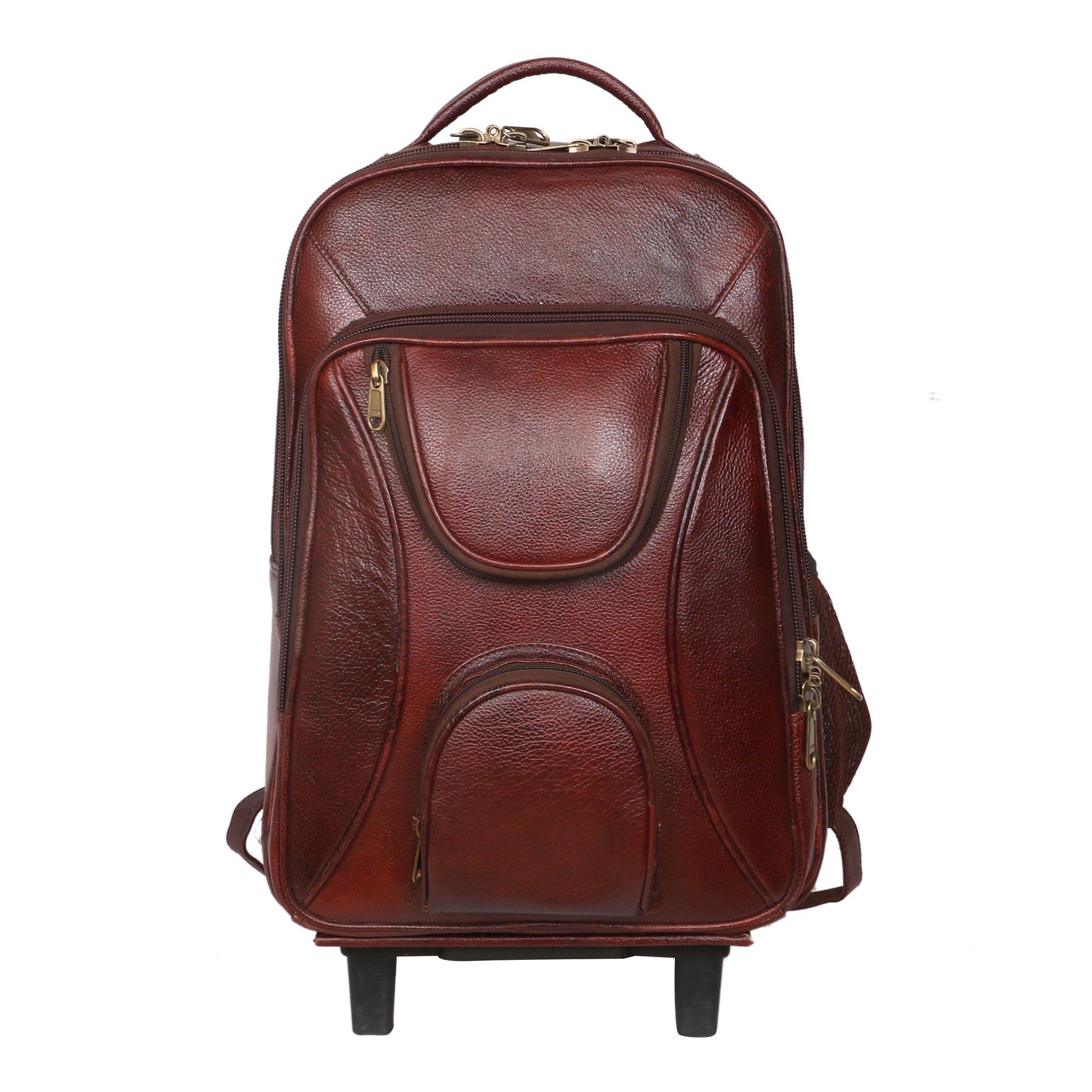 C Comfort Leather Backpack Bag for Men and Women | Brown Trolley Backpack | Shoulder Backpack (B0778DX5VT) Amazon Price History, Amazon Price Tracker