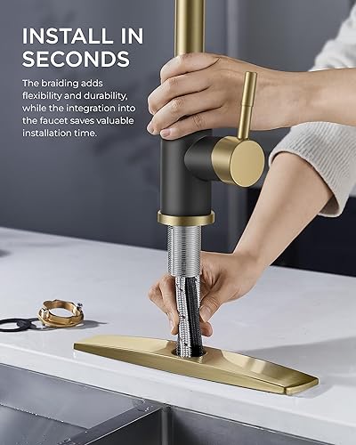 Miniatura 4 de FORIOUS - Llave de fregadero de acero inoxidable para cocina