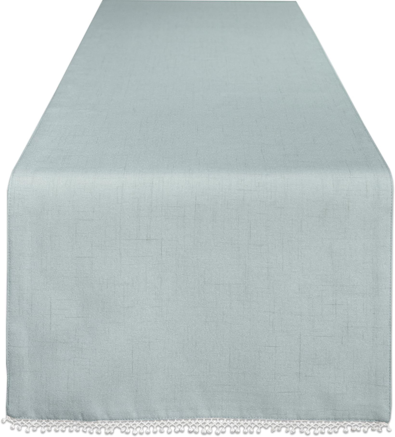 HomeCrate French Perle Solid 14x70 Runner, Polyester, Ice Blue, 70 Inches