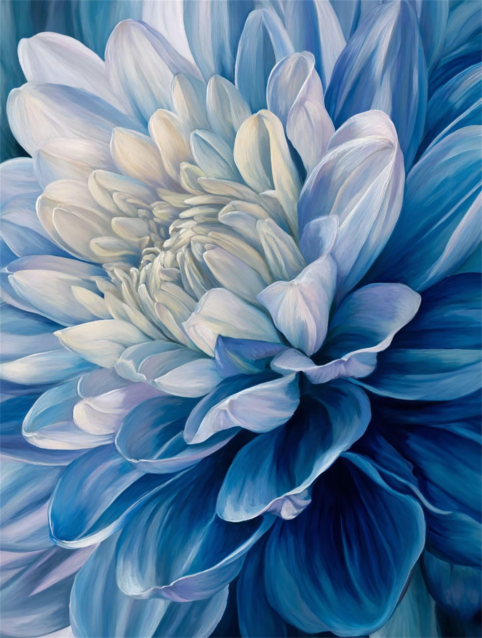 Dipingere con i Numeri Adulti Fiori, Blu viola Dipingere con i Numeri Bambini DIY Kit, Set Premium con Pennelli, Decorazione Casa & Creativo Regalo, Attività di Tempo libero 90x120cm z-173