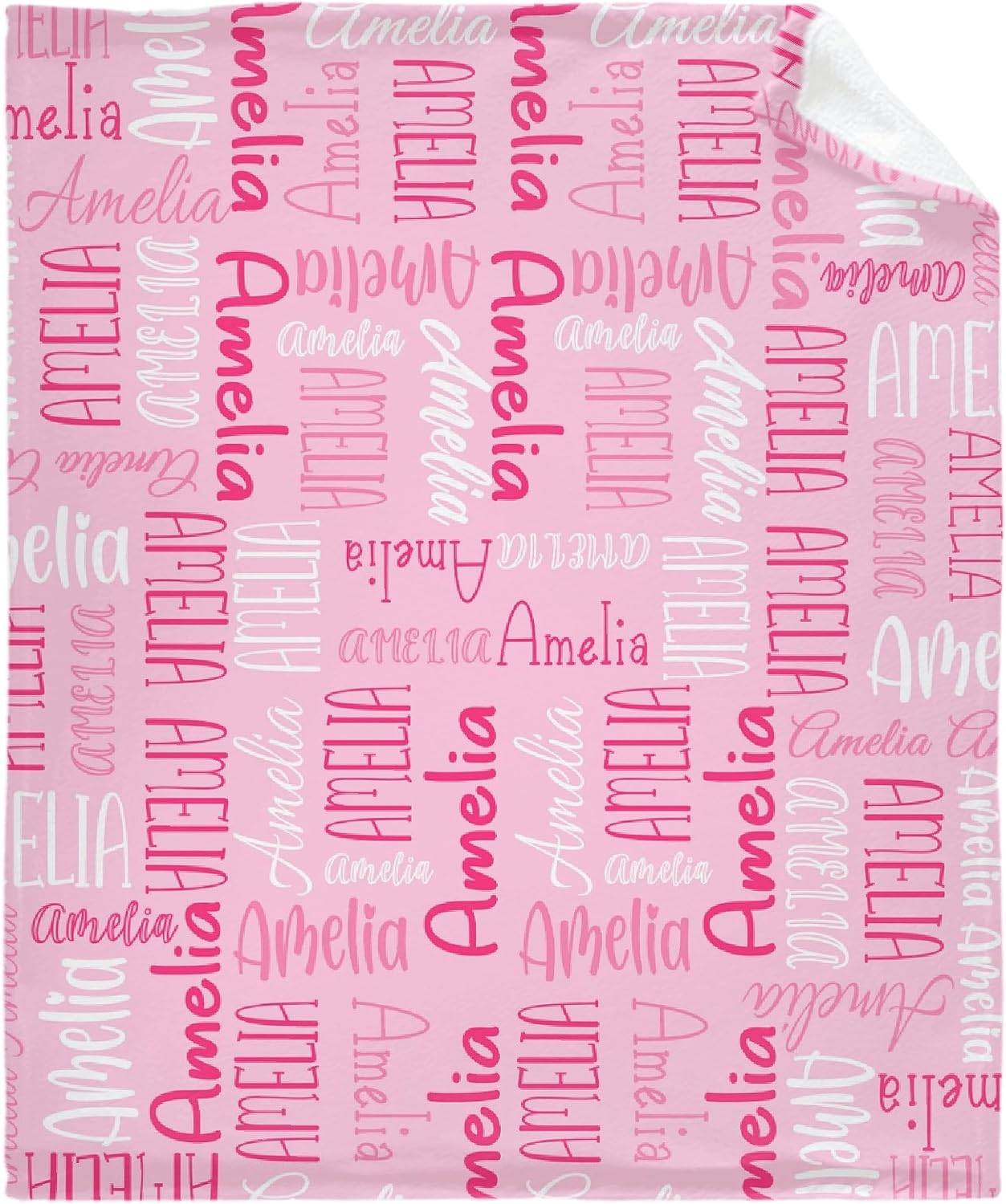Custom Baby Blanket with Name Personalized Throw Blanket is