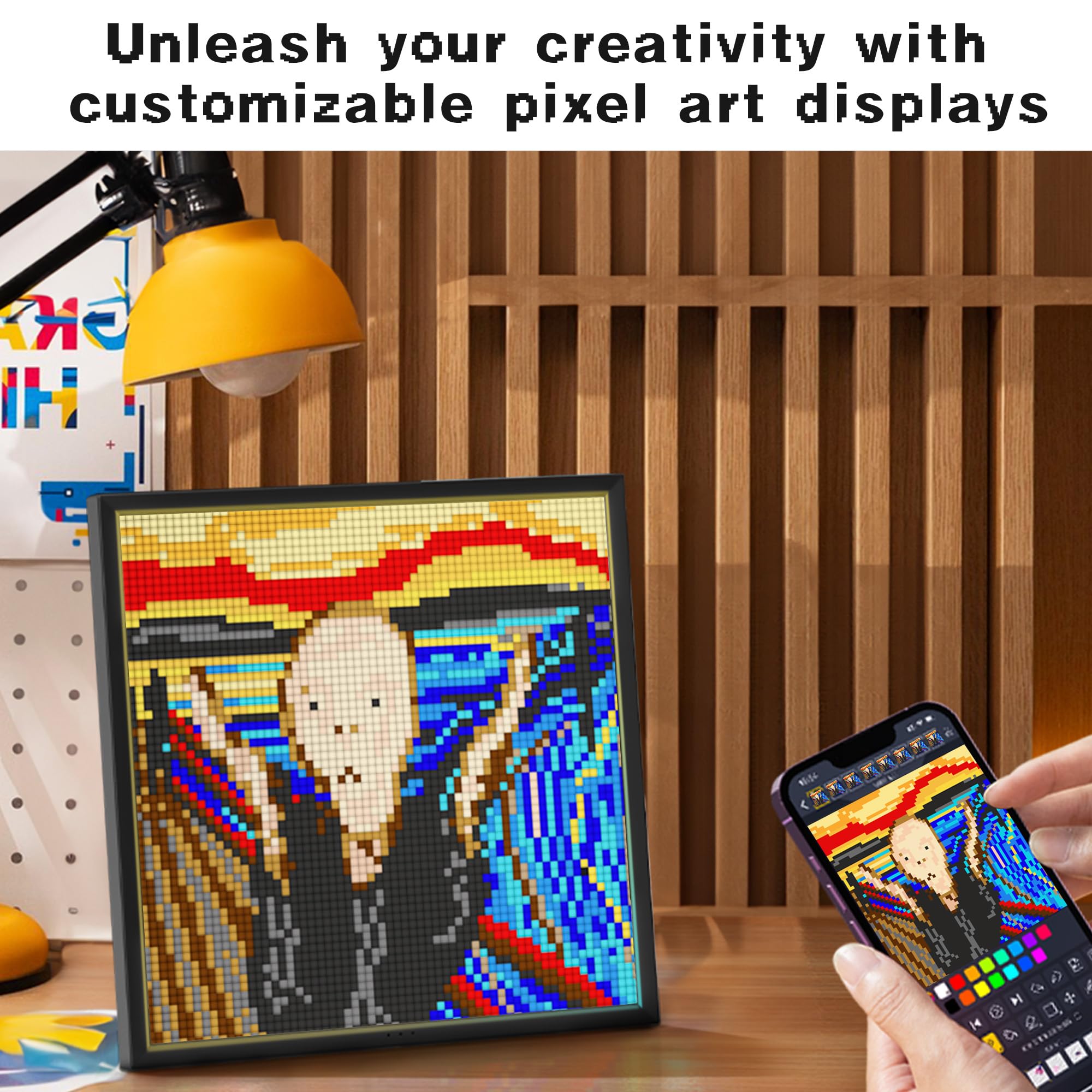Divoom Pixoo-64 LED Pixel Display Frame - Smart Digital Art Frame