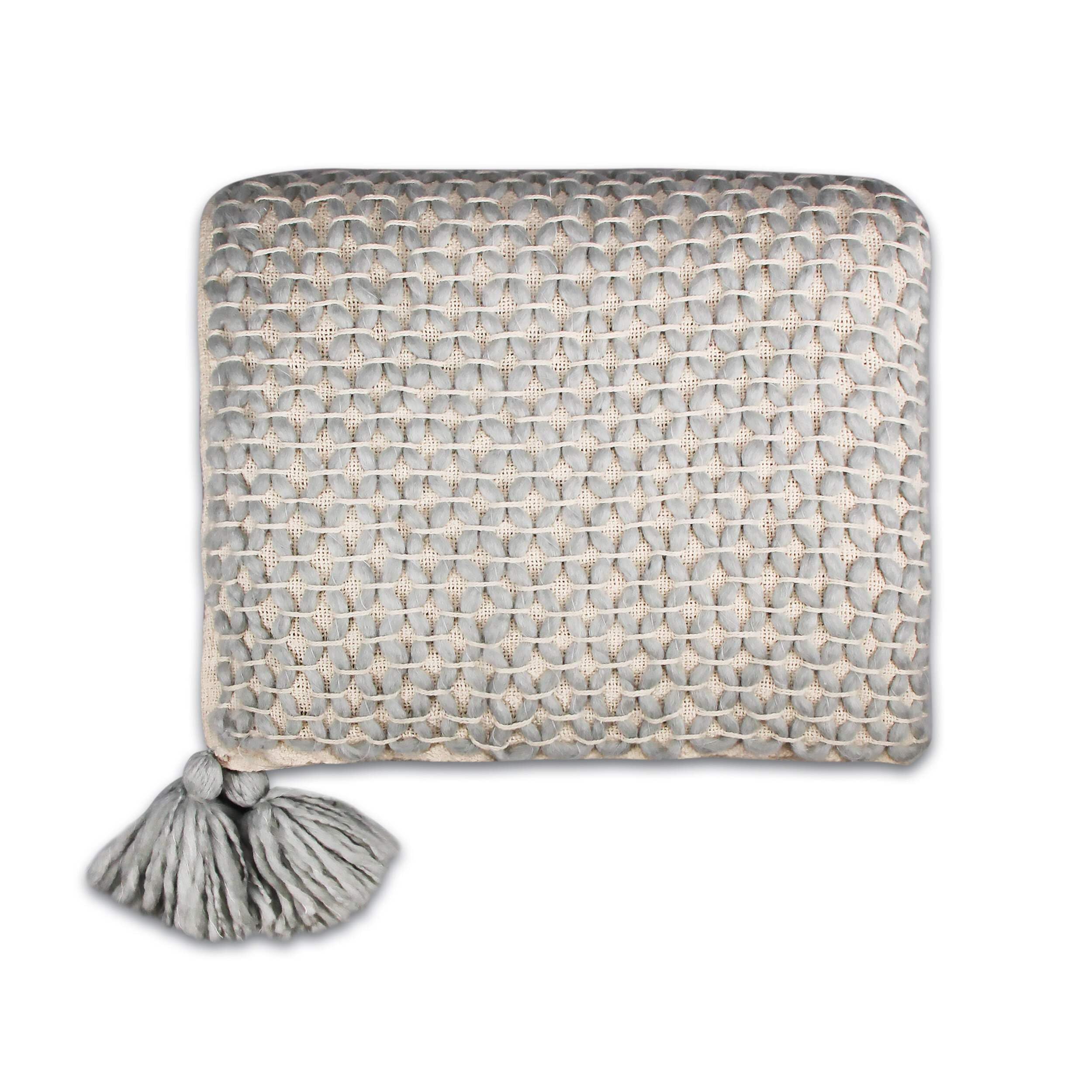 NEW Shruti Designs Grey Lattice Throw