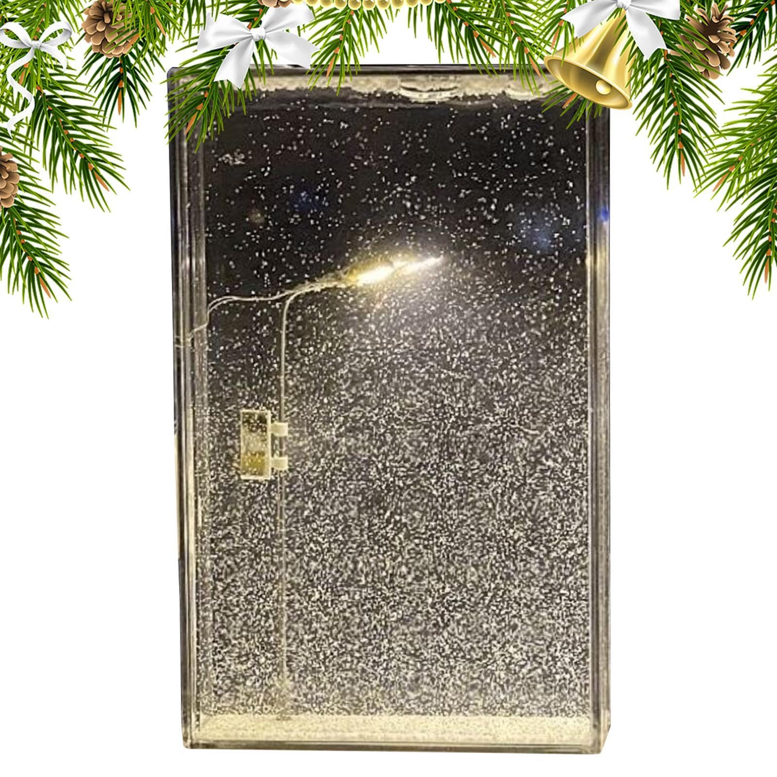 Generic Snow Scene Night Light, Handmade Christmas Night Lights, Handmade Winter Snow Night Light Material Kit, Christmas Light-Up Kit Snowy Night Light Toys Arts and Crafts Decor, for Kids Adults