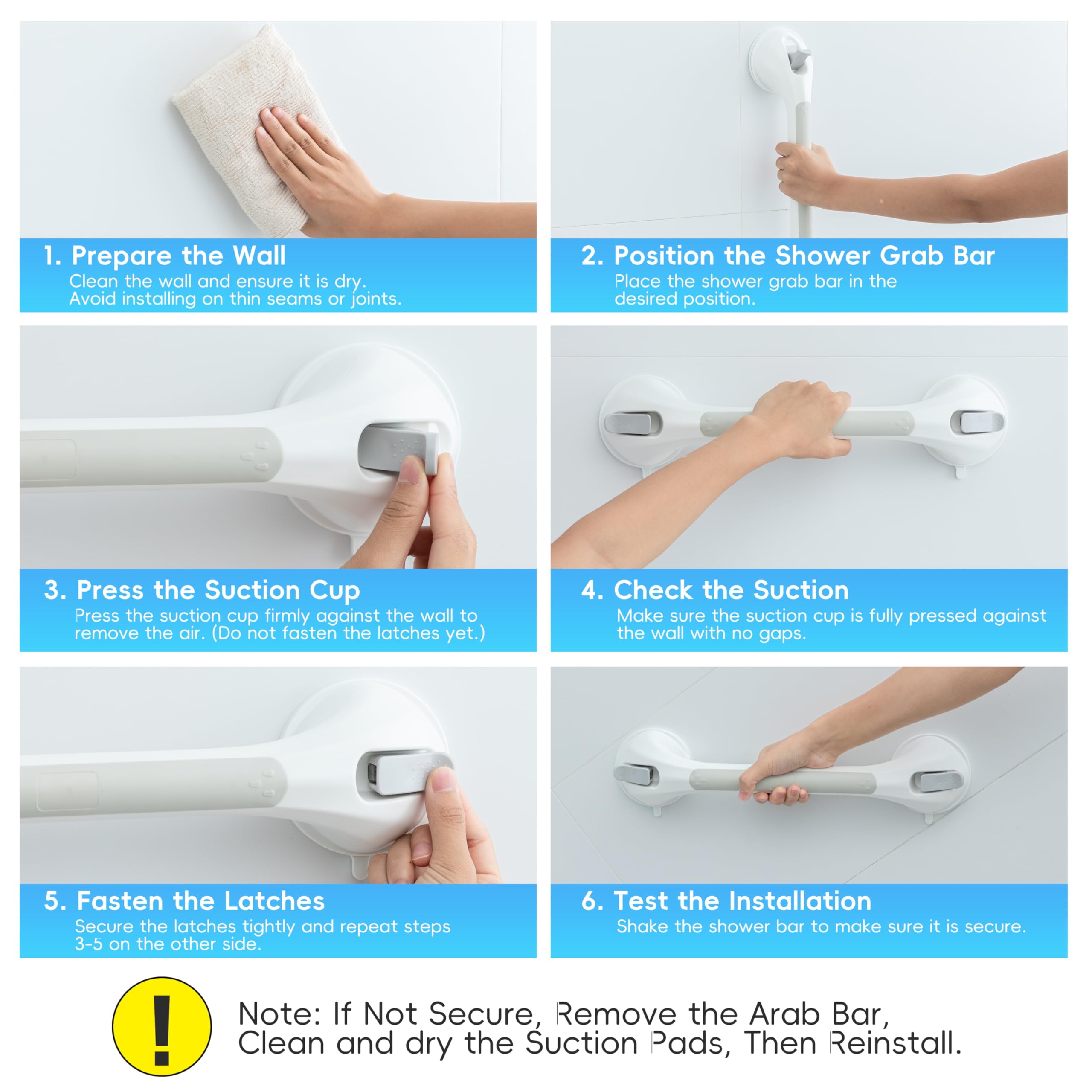 Barras de agarre para bañeras y duchas