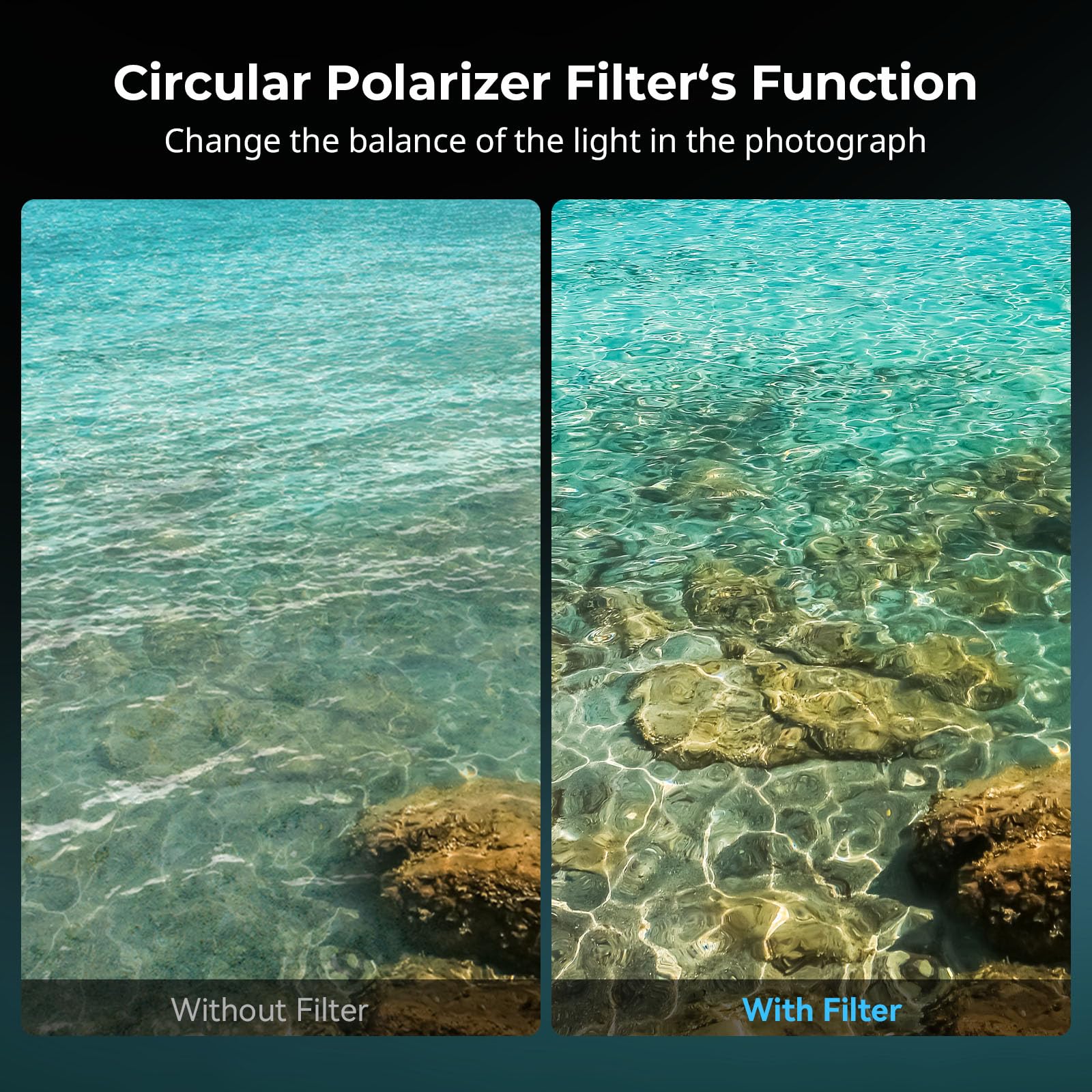 SMALLRIG 67mm Magnetic Circular Polarizer Filter Kit - Includes Filter Ring, M-mount Adapter, Waterproof, Scratch Resistant - Image 2