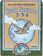 Down to Earth Bat Guano 7-3-1 Organic Fertilizer – High Nitrogen, All Natural, 2 lb Bag – Ideal for Lush Vegetative Plant Growth