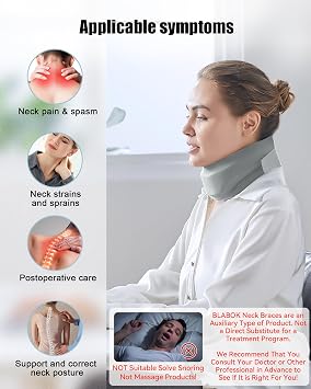 Neck Brace for Sleeping - Cervical Collar Relief Neck Pain and Neck Support Soft Foam Wraps Keep Vertebrae Stable for Relief of Cervical Spine Pressure for Women & Men (Dove Gray) Small Size