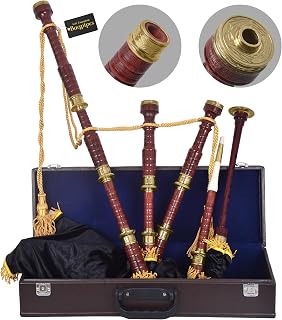Traditional Scottish Bagpipes - Full Set with Accessories and Hard Case