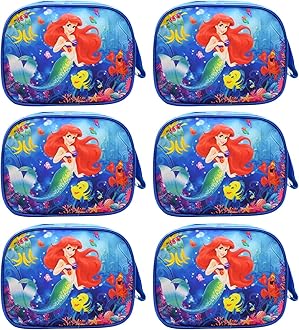 Asera Polycotton Unisex Mermaid Blue Set of 6 Pcs Handbag, Multicolour