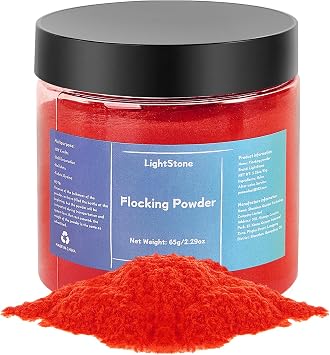 65g Flocking Powder - Velvet Fibers for Crafts DIY Scenery Red