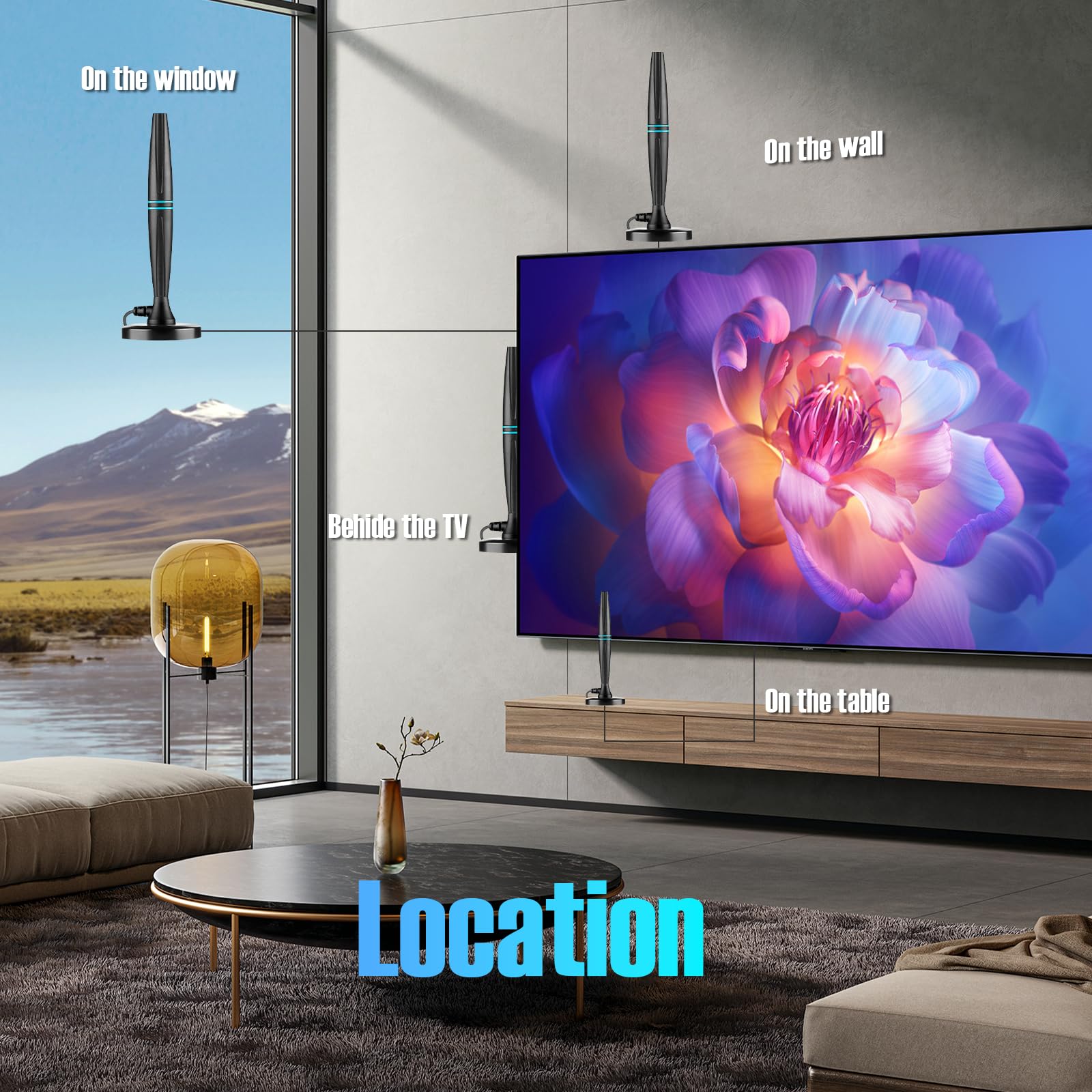 Antenna TV per Smart TV Indoor,Antenna TV per canali locali