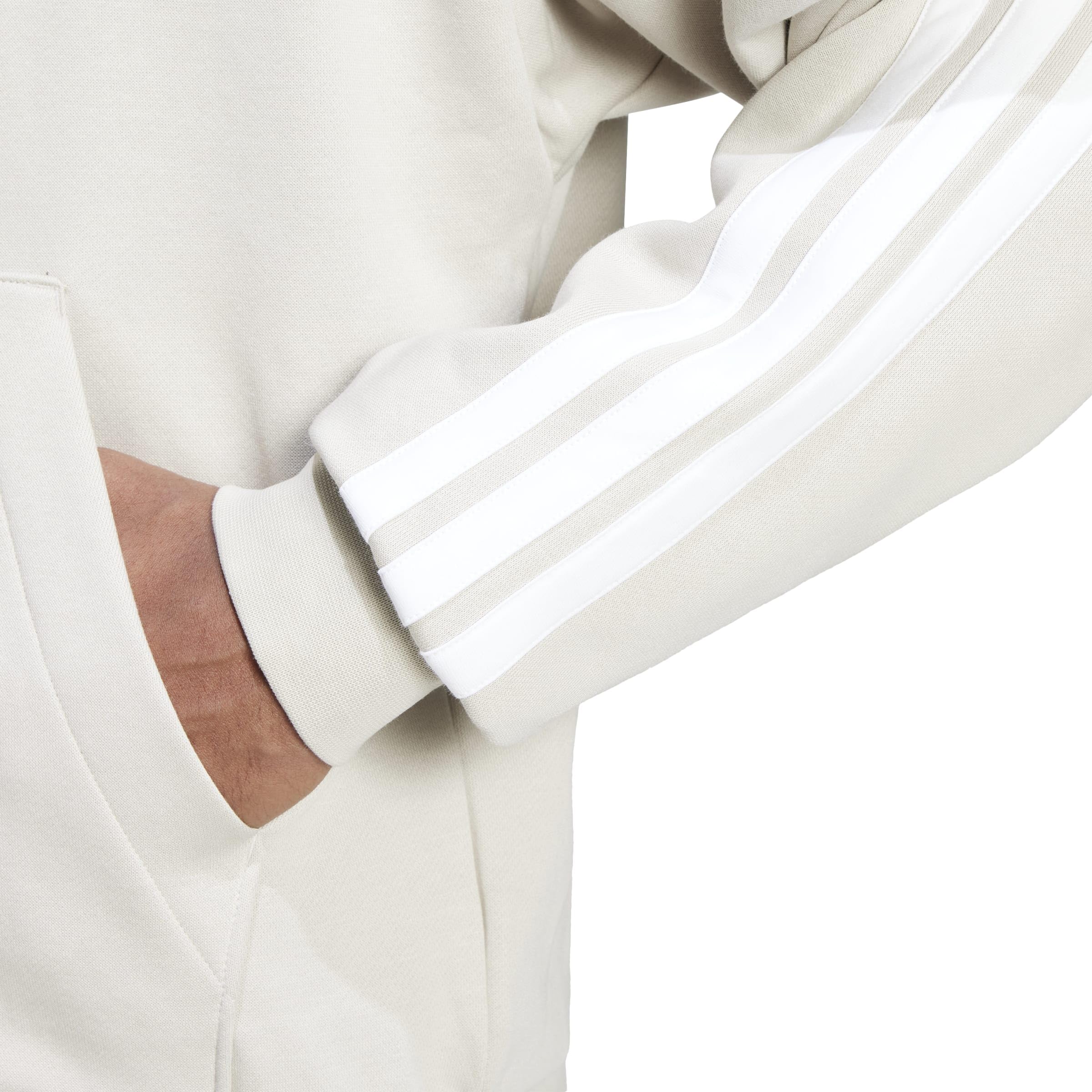 Adidas Herren Essential Three Stripes Fleece Zipper Hoodie