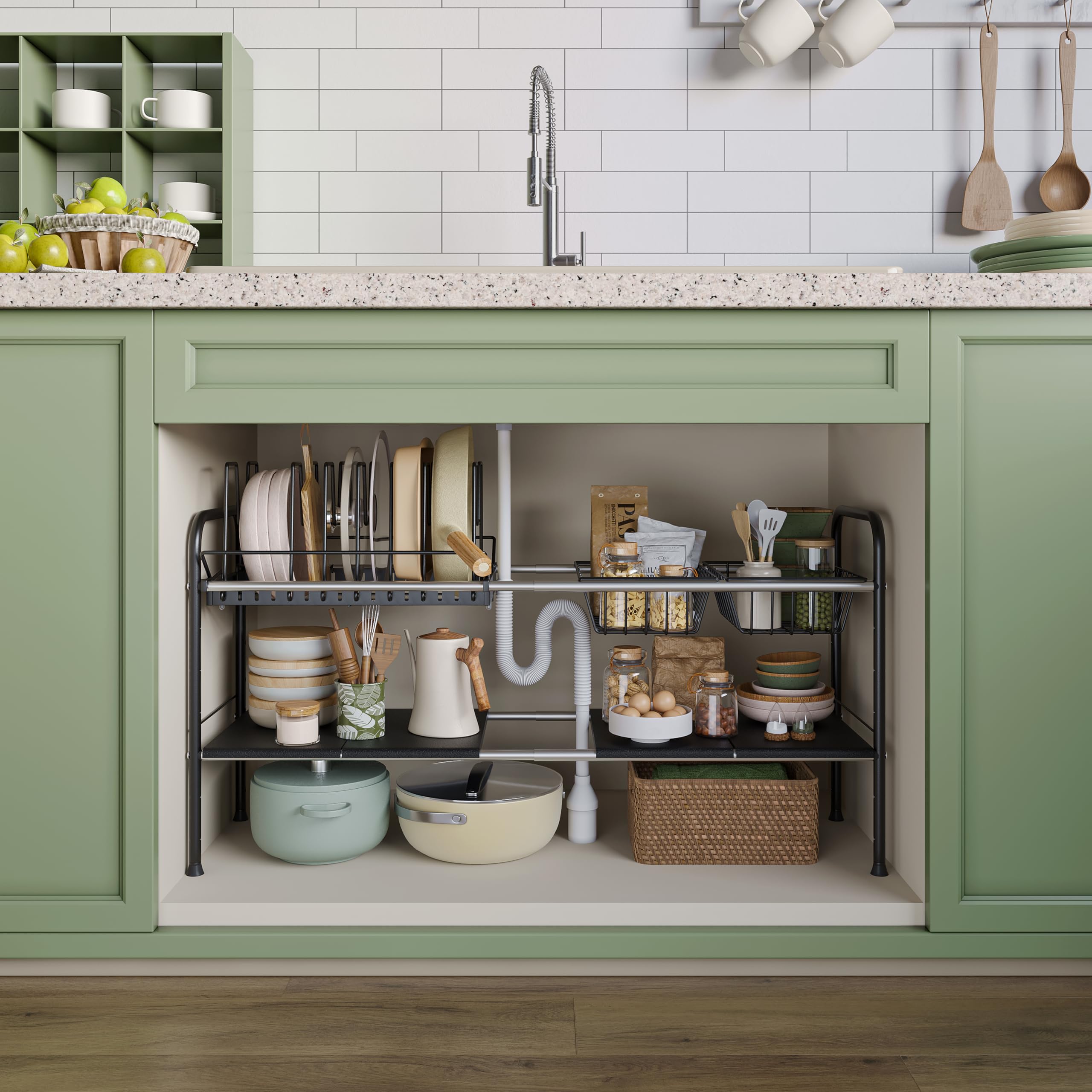 NETEL Adjustable Under Sink Organizers and Storage