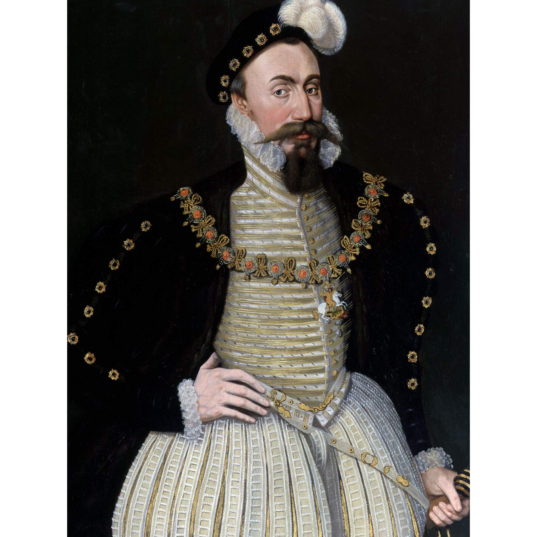 Kunstdruck auf Leinwand, Motiv Dudley 1. Earl Leicester