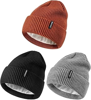 Beanies Women 3 Pack, Winter Hats for Women Men Fleece Lined Warm for Co...