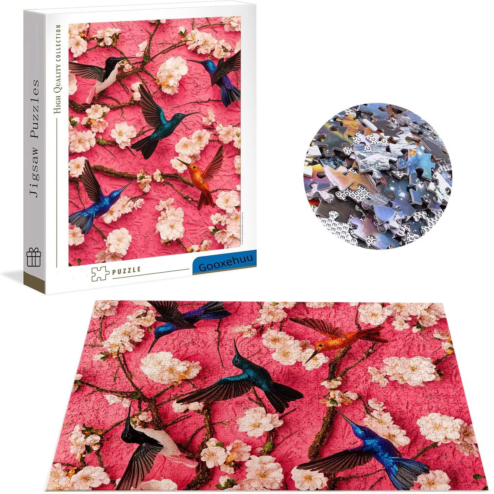Puzzle 3000 Pezzi, Puzzle Fiore Jigsaw Adulti DIY Classici legno Gioco, Uccello Jigsaw Giochi Rilassamento e Intelligence, Idea Regalo per Lei o Lui, Consigliato a Partire dai 14 Anni 122x81cm g-802