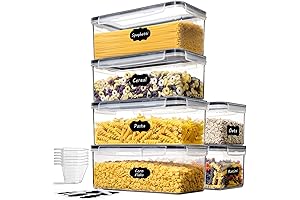 VITEVER Airtight Rodent Proof 3.2L Pasta Storage Containers Set