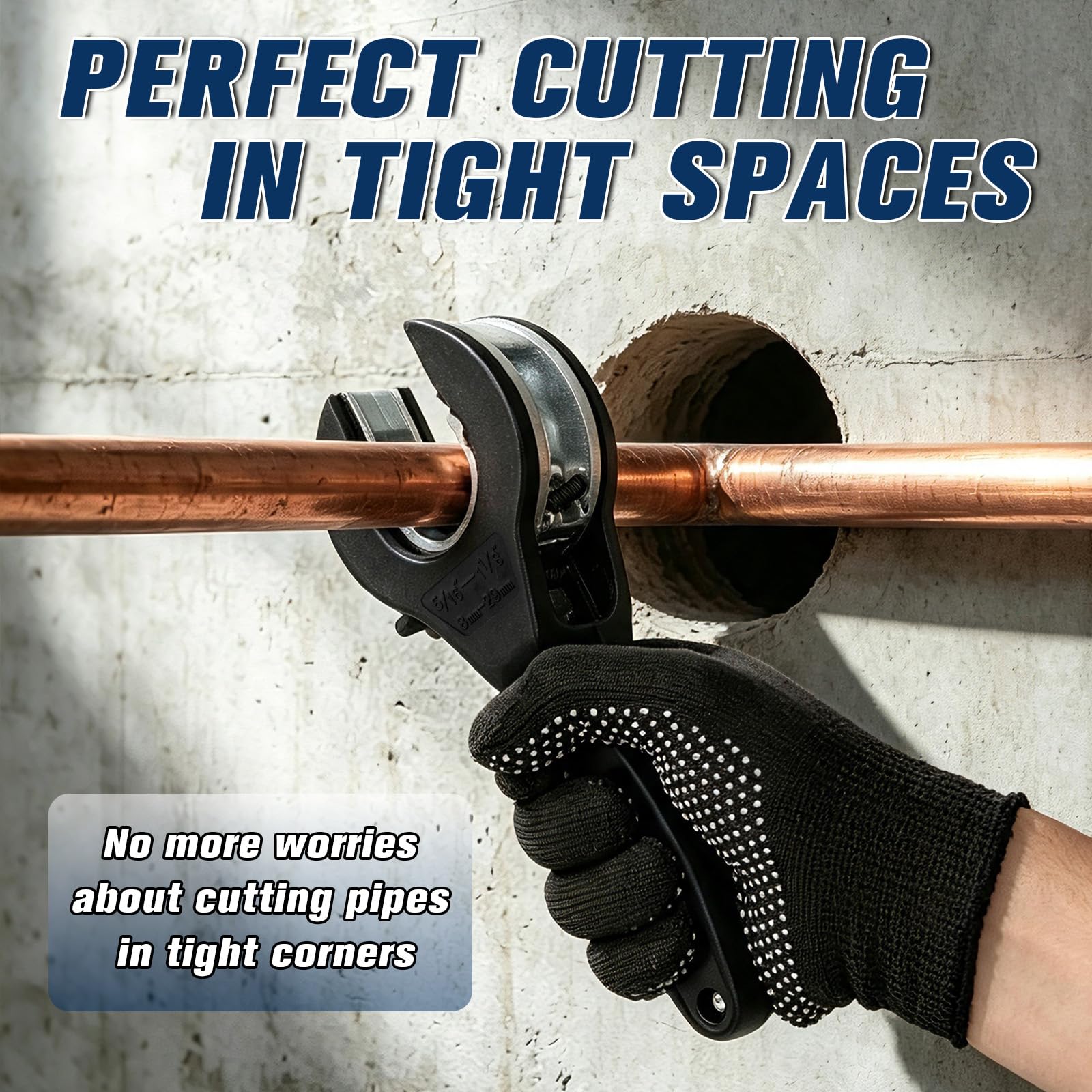 Vocoleca 2-in-1 Pipe Cutter - Ratchet & Deburring Tool -2