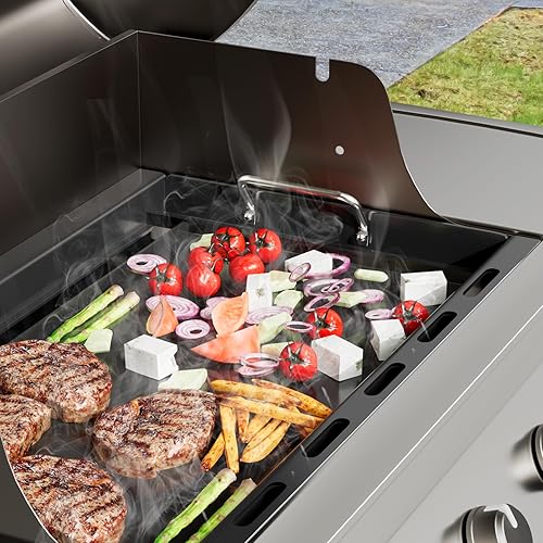 Miniatura 6 de Plancha de tamaño completo con asas para parrillas de gas Weber Spirit serie 200, pieza de repuesto de parrilla superior plana para Weber Spirit I y