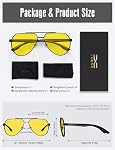 LUENX Aviator Sunglasses for Men Pilot Polarized | UV400 & Anti-Glare Driving