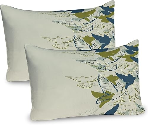 Miniatura 10 de Ambesonne Juego de 2 fundas de almohada de voleibol, escenario de 2 mujeres que compiten en un campo deportivo, deportes saludables, artículo