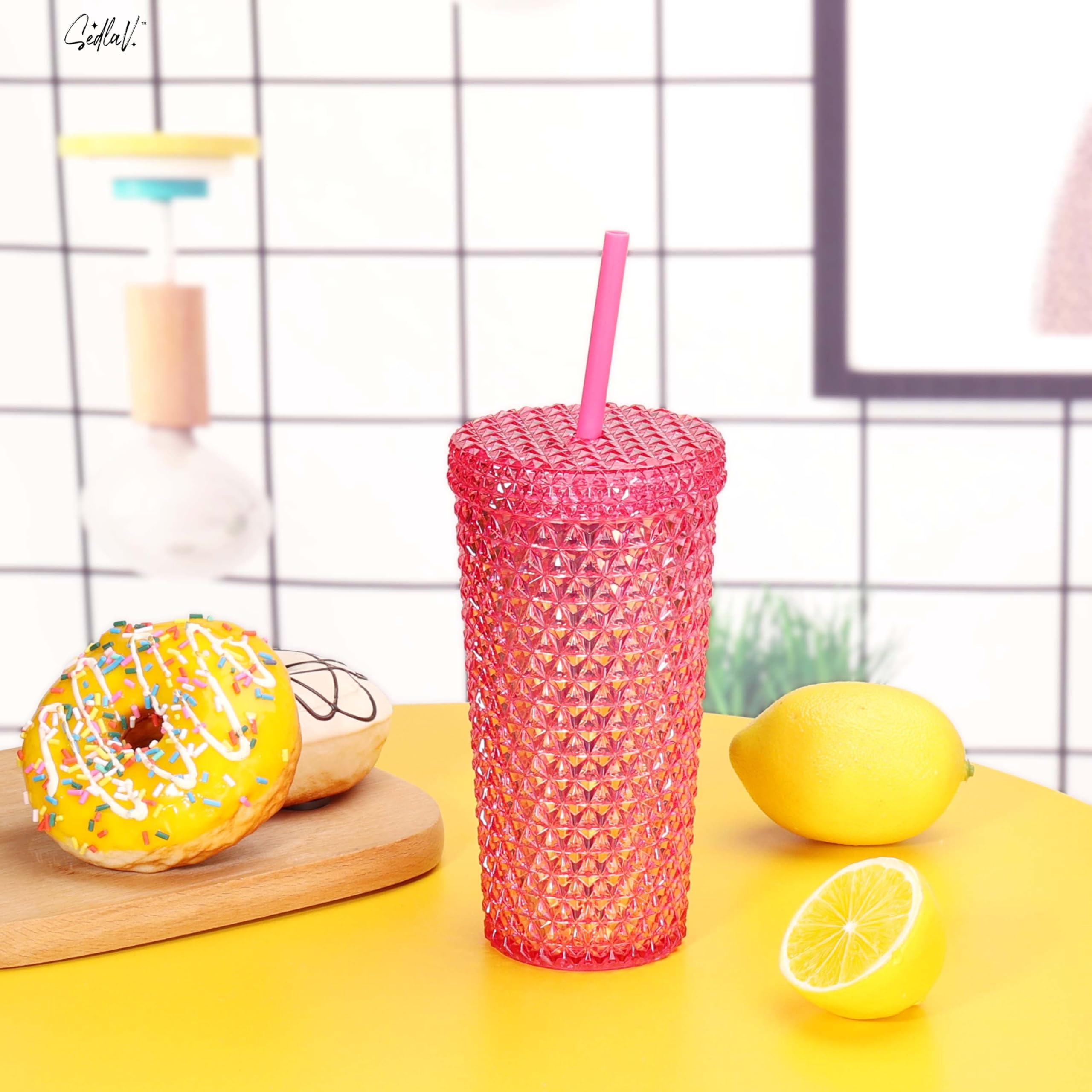 Amazon.com | SEDLAV Pink Iridescent Textured Tumbler - 16oz