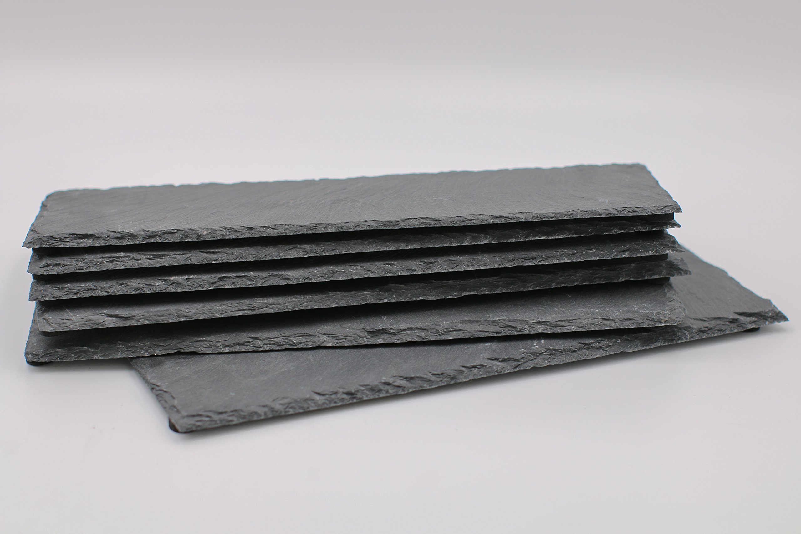 Dio 6er Display/Set Schieferplatten, rechteckig 30x10 cm Schieferteller Dekoration Dekoteller Unterteller Buffet Käseplatte Küche, Haushalt & Wohnen