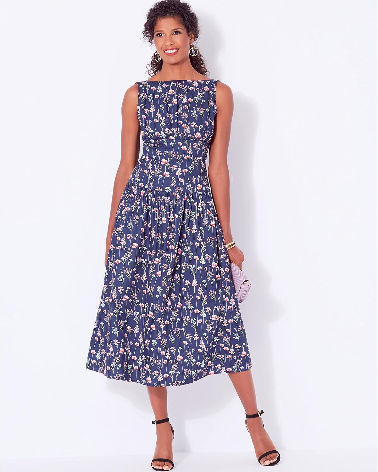Simplicity Misses' Button-Front Dress Sewing Pattern Kit, Code S9543, Sizes 6-8-10-12-14-16-18, Multicolor