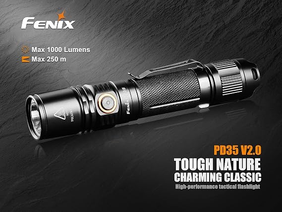 Amazon Com Fenix Unisex Pd35 V2 0 Torch Black Sports Outdoors