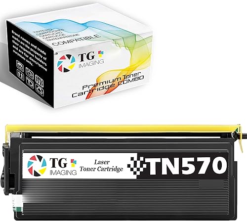 TG Imaging Paquete de 1 repuesto Compatinle para cartucho de tóner Brother TN570 TN-570 (TN 570, 1 negro) para uso en impresora DCP-8020 DCP-8025D