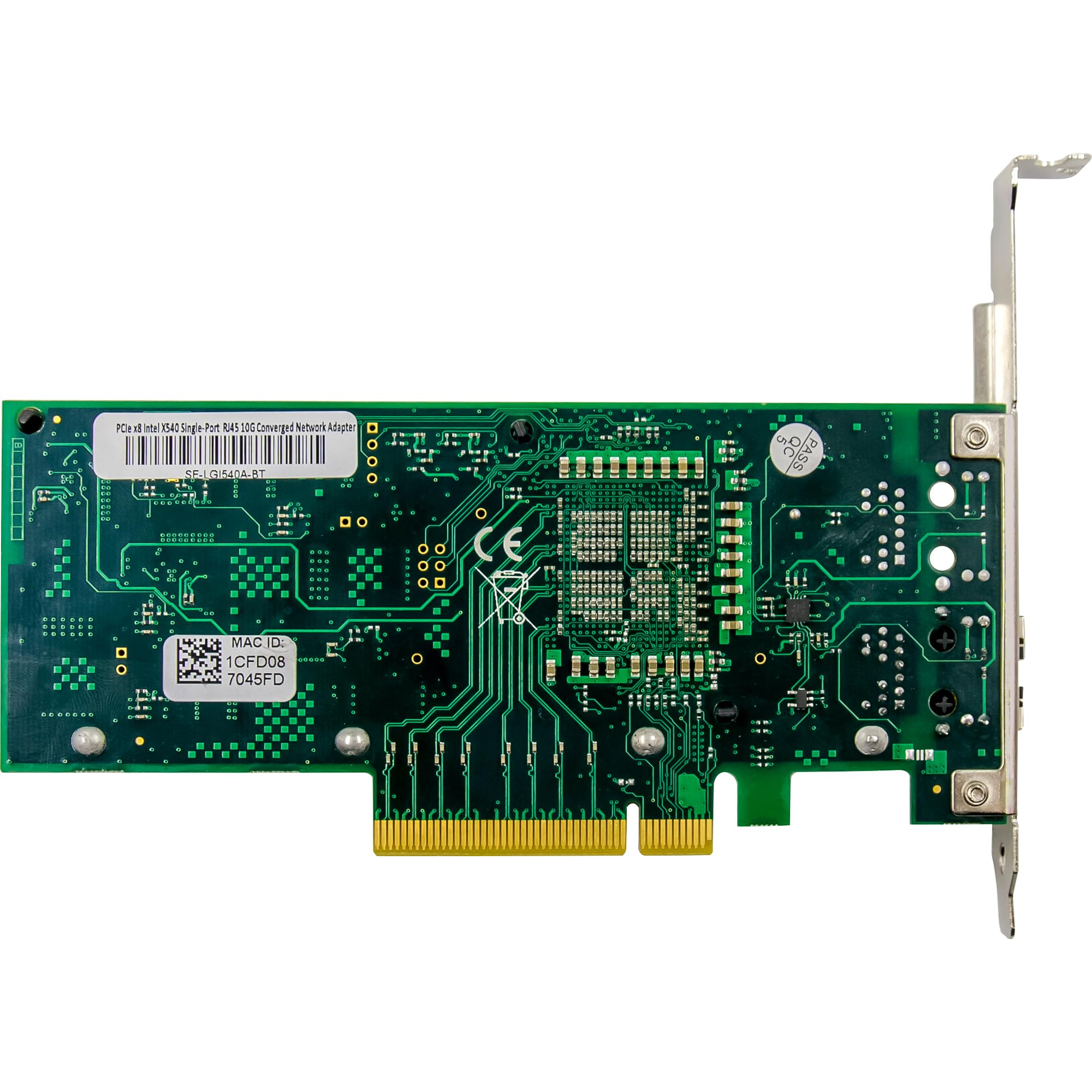 InLine® Scheda di rete da 10 Gigabit, 1 controller LAN RJ45 10 Gb/s, PCIe x8, 10 GBASE-T Ethernet, a partire da Win 7, Server 2008, Linux 2.6, con slot a basso profilo, 51132A