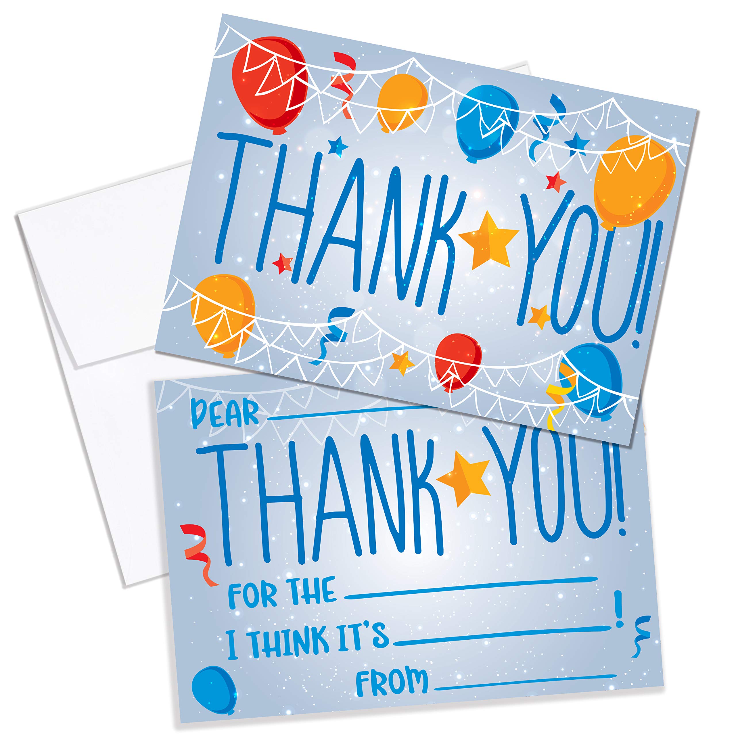Thank You Cards Kids Birthday Party Thank You Notes. 25 Fill in the