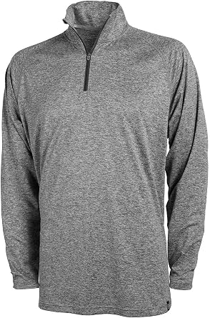 Mens and Lightweight Quarter-Zip Longsleeve Tee