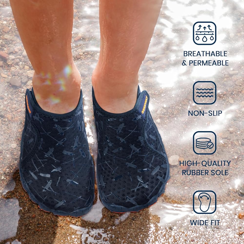 SEEKWAY Kids Barefoot Water Shoes with Wide Toe Box 6