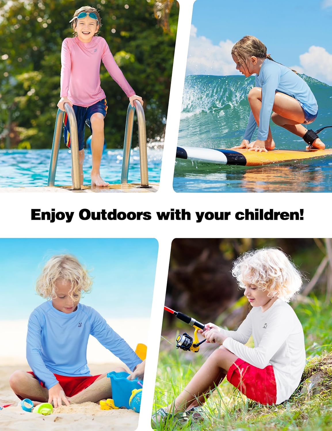 Roadbox Boys Rash Guard Swim Shirt UPF 50+ Long Sleeve Sun Protection Shirts, Kids UV Athletic Beach Quick Dry Rashguard - Image 6