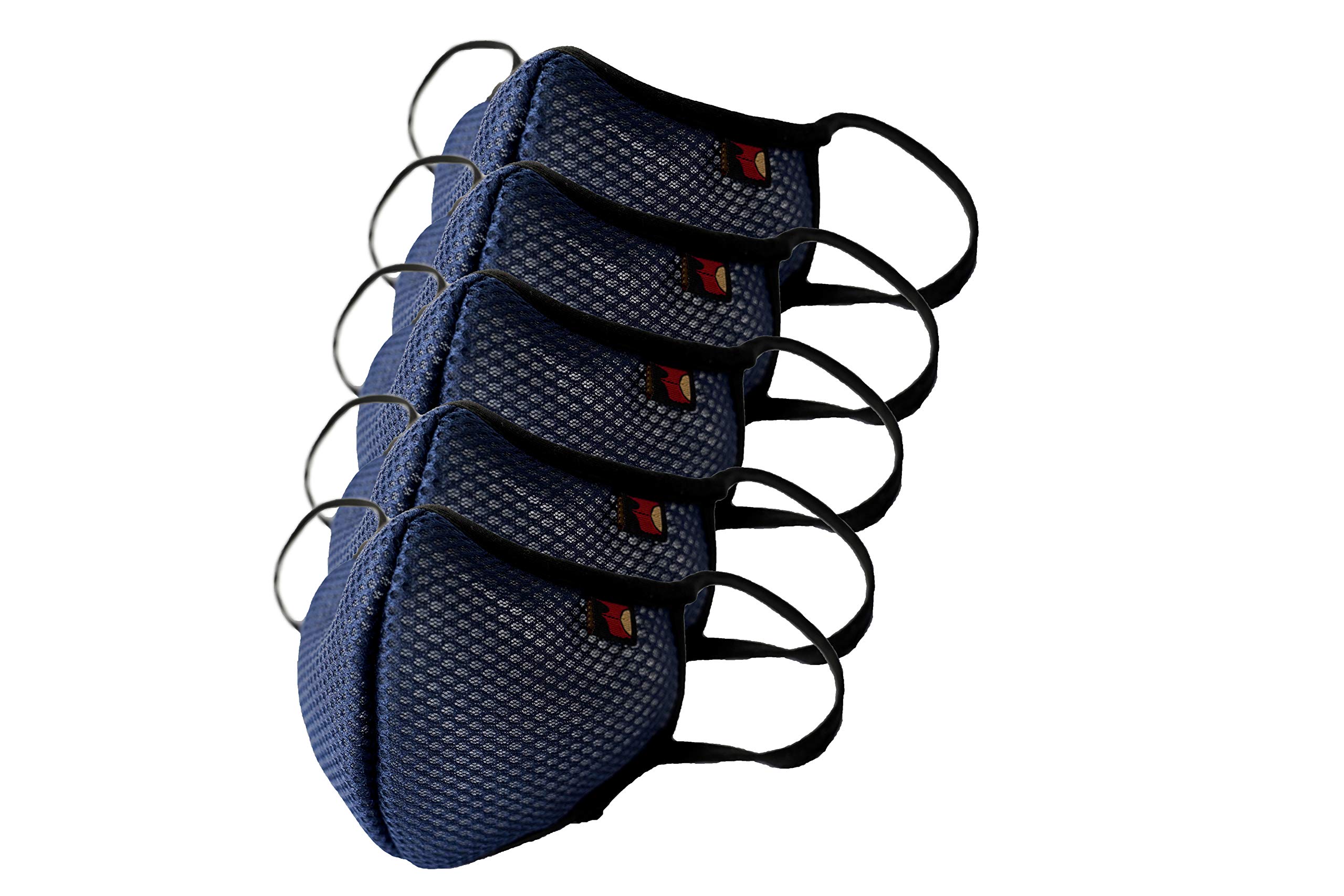 Hygieworld R95 Resipro Plus 7 - Layer Mask for Unisex, Fabric Face Mask, Reusable Face Mask, Washable Face Mask, Protect Mouth Droplets mask, Dust and Pollution Mask. Blue-Pack of 5