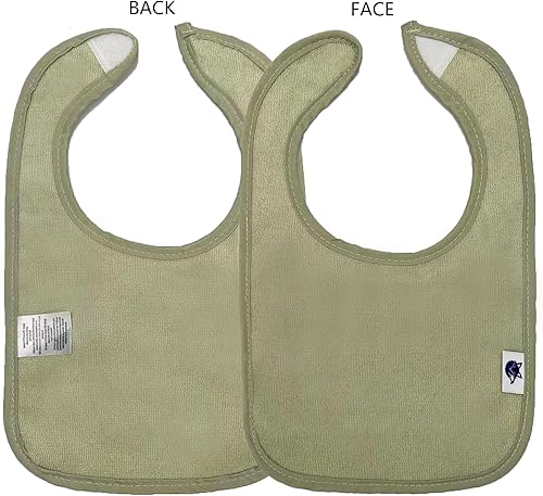 Miniatura 10 de Baberos impermeables para niñas, niños, babero unisex de algodón sólido de punto para bebés