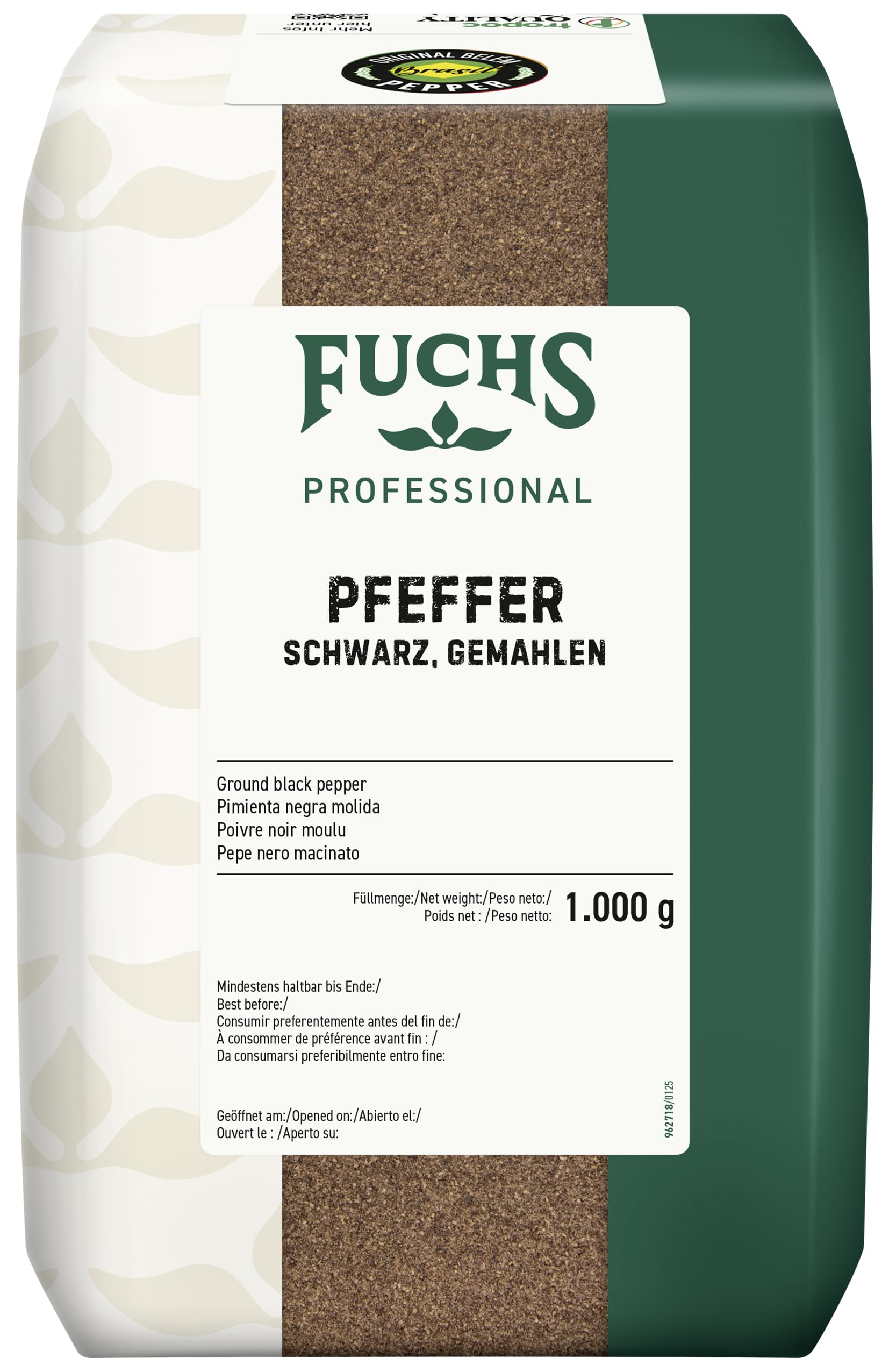 Fuchs Professional Pfeffer schwarz gemahlen 1 kg