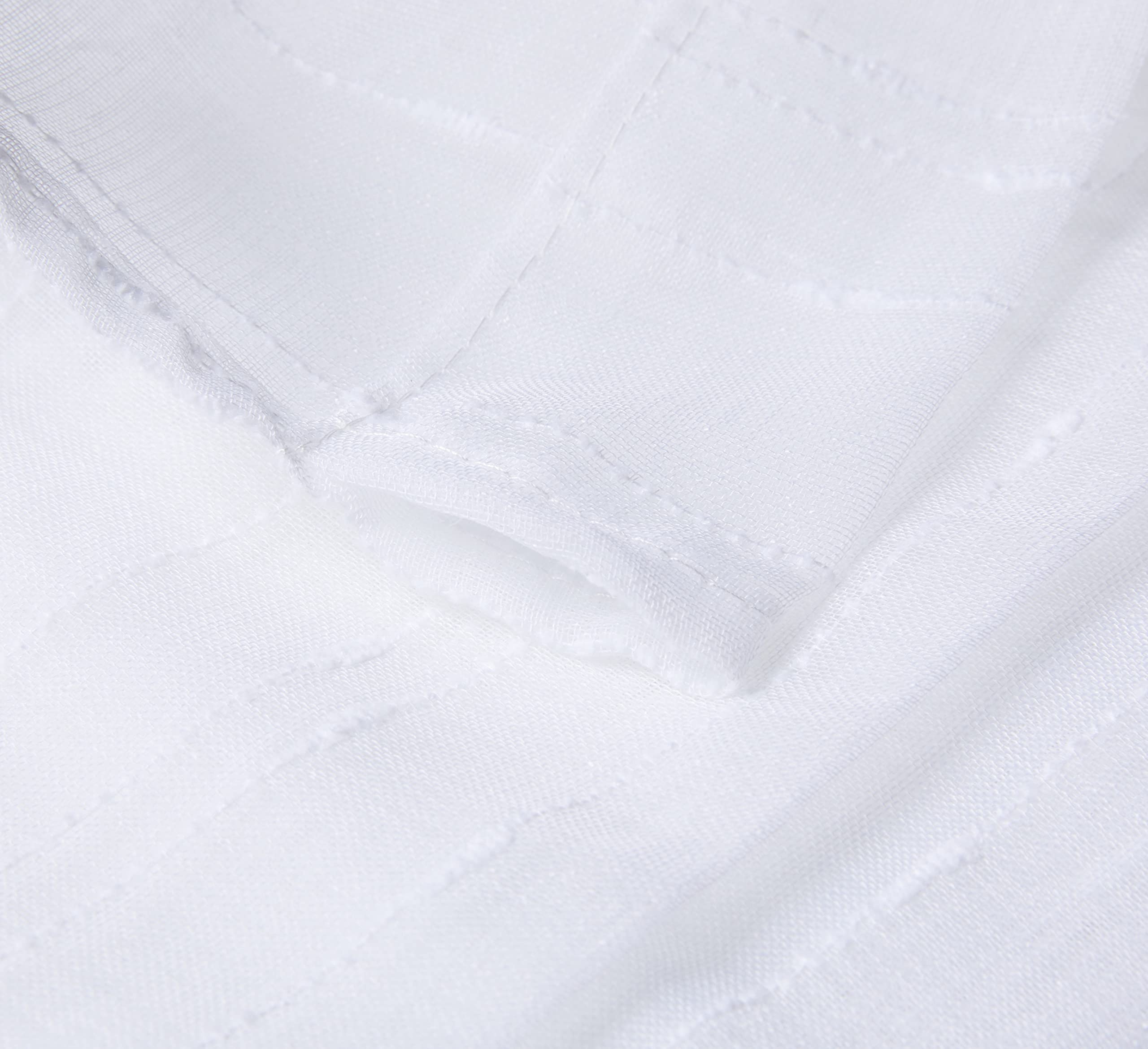 Soleil d'ocre Maelis Brise Bise, Polyester, Blanc, 90x200 cm