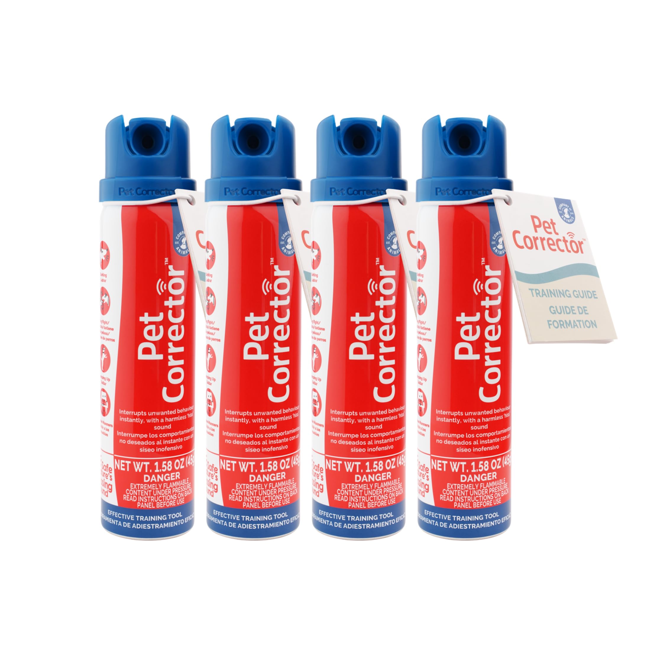 PET CORRECTOR Dog Trainer, 50ml. 4 Pack- Stops Barking, Jumping Up, Place Avoidance, Food Stealing, Dog Fights & Attacks. Help stop unwanted dog behaviour. Easy to use, safe, humane and effective.