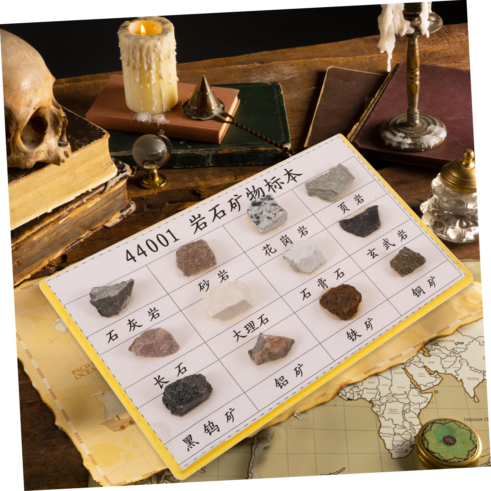 Mobestech 12 Pcs Rock Specimen Set Rock Specimen for Geology Classroom Rock Specimen for Collection Rock Collection Rock Specimen for Laboratory Rock Specimen for Collecting Mineral Rock