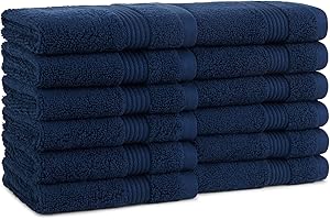 Arkwright 12-Pack Navy Washcloths