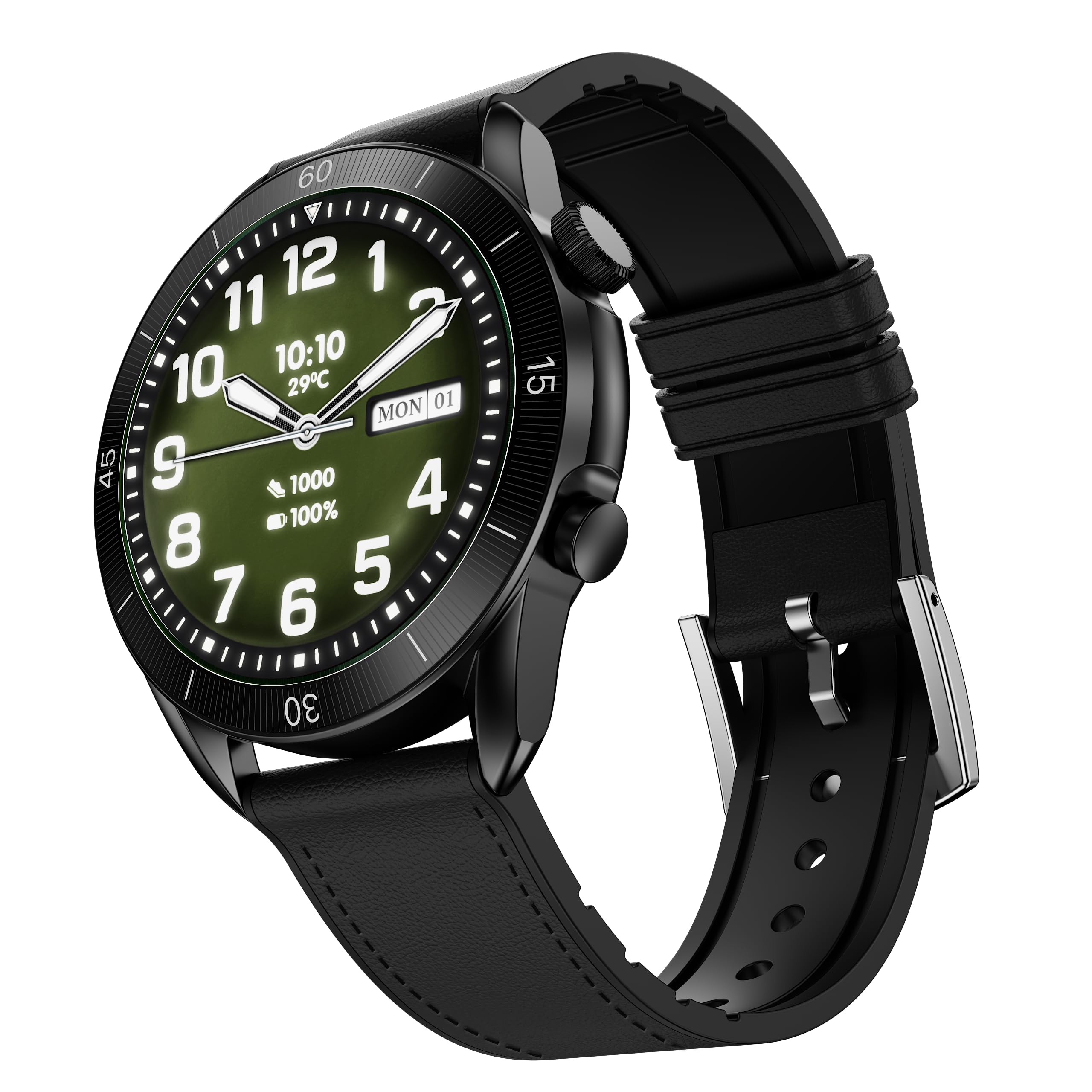 Fire-Boltt Legacy Luxury Round Smart Watch 1.43″ Super AMOLED,Bluetooth Calling,Wireless Charging,Voice Assistant,SpO₂ & Heart Rate Monitor,110+ Sports Modes, Metal Smart Watch for Men & Women - Black — Amazon image 20