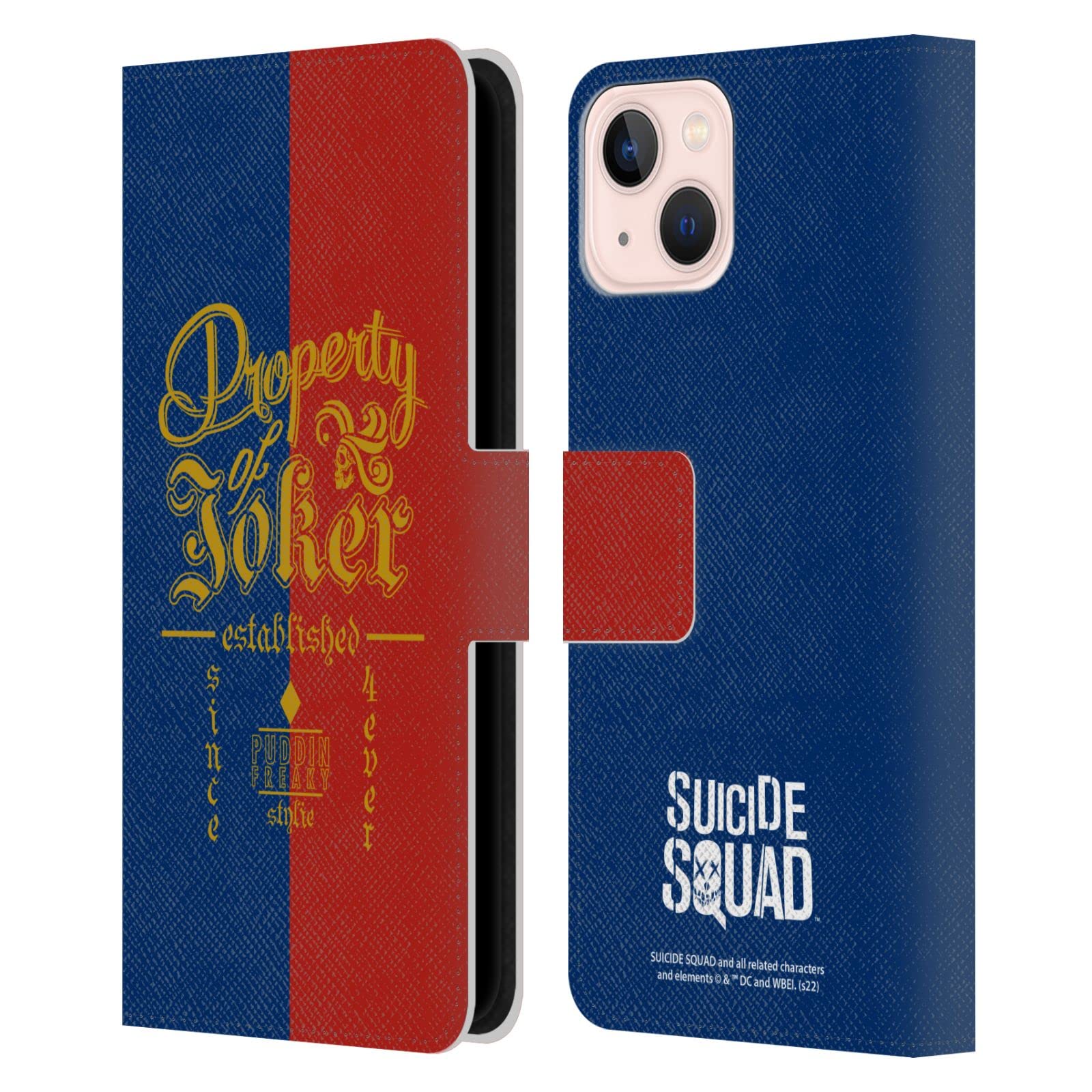 Head Case Designs Officially Licensed Suicide Squad 2016 Property Of Joker Graphics Leather Book Wallet Case Cover Compatible With Apple iPhone 13