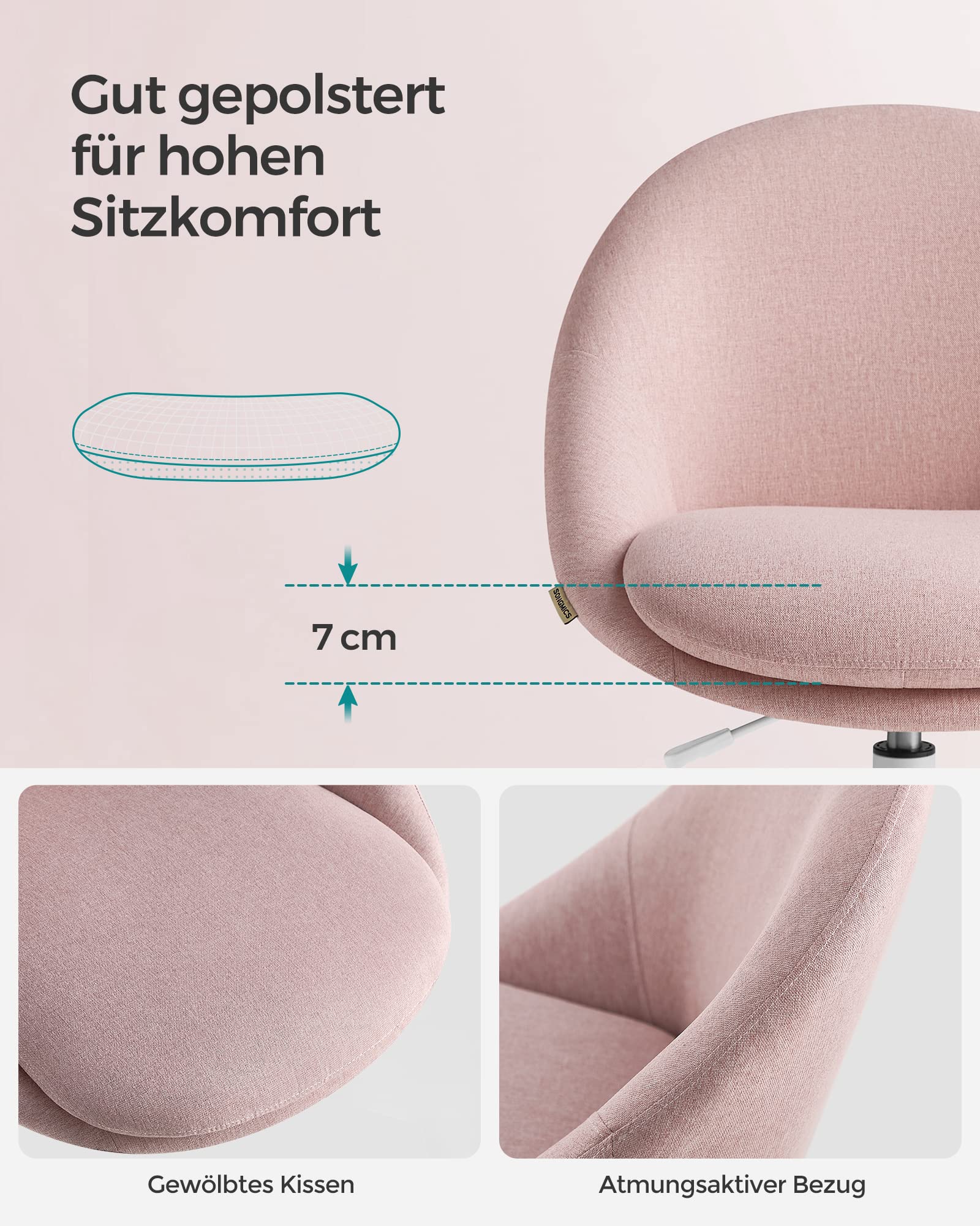 Songmics Homeoffice Stuhl – Bild 5