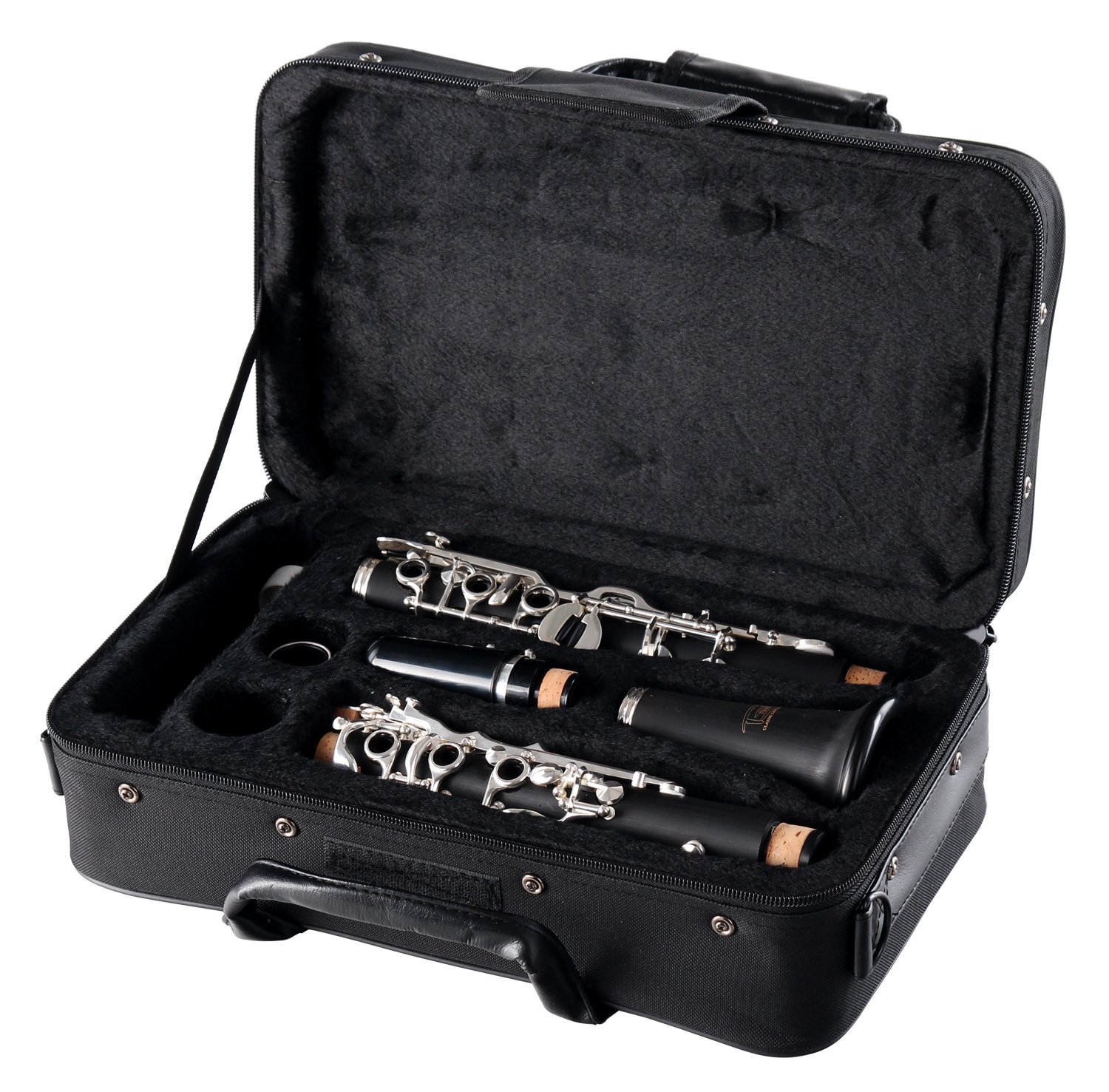 Classic Cantabile CLK-20 Bb-Klarinette 2.5 Reed Set - Bb-Stimmung - Deutsche-Griffweise - Spar-Set inkl. 10 Stück Klarinetten-Blätter, Stärke 2.5