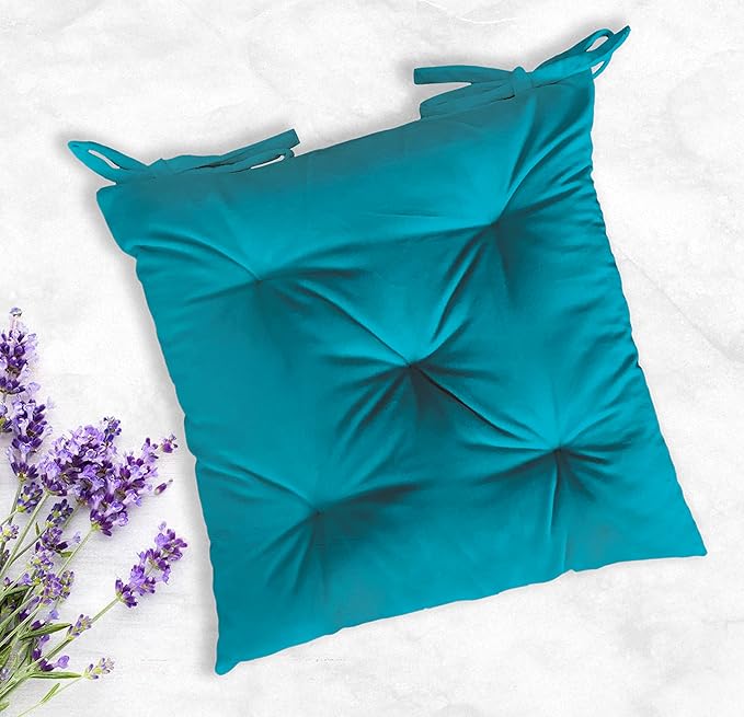 Oasis Home Collection Velvet Soft Chair Cushion/Pad (15X15 INCH, Green, 1)